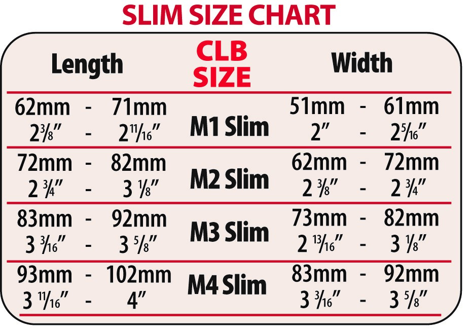 Equipment Size Chart